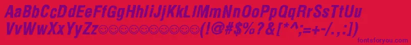 NewsideFpAlternateItalic Font – Purple Fonts on Red Background