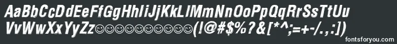 NewsideFpAlternateItalic Font – White Fonts on Black Background