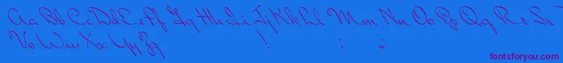 En savoir plus sur la police PerhapsLove Police PerhapsLove – polices violettes sur fond bleu
