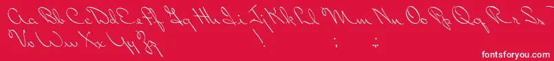 PerhapsLove Font – White Fonts on Red Background