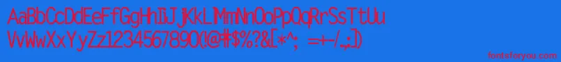 Wetalmorker Font – Red Fonts on Blue Background