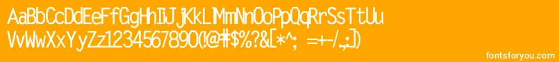 Wetalmorker Font – White Fonts on Orange Background