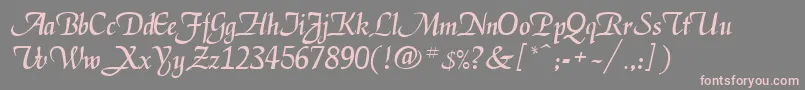 Elgar Font – Pink Fonts on Gray Background