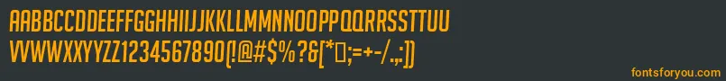 フォントBignoodletitling ffy – 黒い背景にオレンジの文字