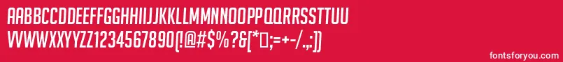 フォントBignoodletitling ffy – 赤い背景に白い文字