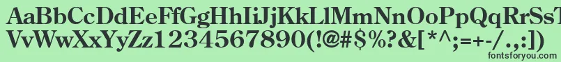 CenturyRetrospectiveBlackSsiBold Font – Black Fonts on Green Background