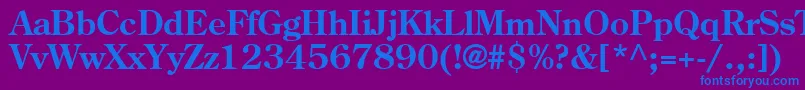 CenturyRetrospectiveBlackSsiBold Font – Blue Fonts on Purple Background