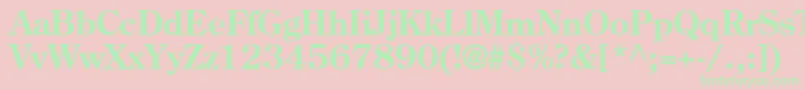 CenturyRetrospectiveBlackSsiBold-Schriftart – Grüne Schriften auf rosa Hintergrund