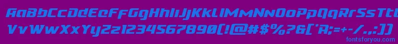 Cobaltalienital Font – Blue Fonts on Purple Background