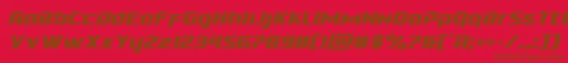 Cobaltalienital Font – Brown Fonts on Red Background