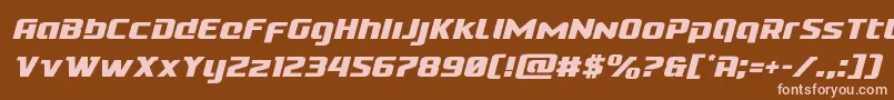 Cobaltalienital Font – Pink Fonts on Brown Background