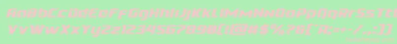 Cobaltalienital Font – Pink Fonts on Green Background