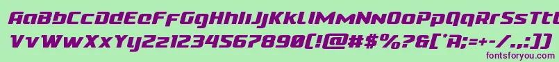 Cobaltalienital Font – Purple Fonts on Green Background