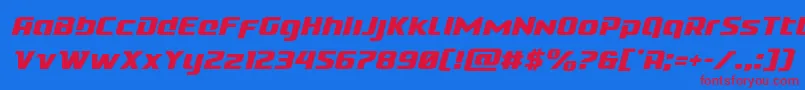 Cobaltalienital Font – Red Fonts on Blue Background