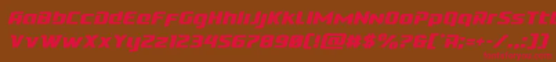 Cobaltalienital Font – Red Fonts on Brown Background