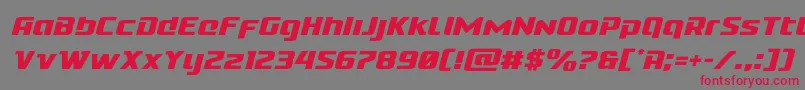Cobaltalienital Font – Red Fonts on Gray Background