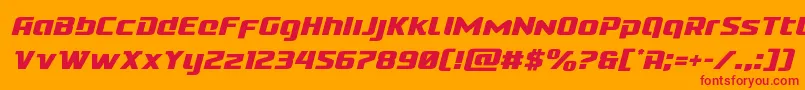 Cobaltalienital Font – Red Fonts on Orange Background