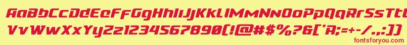 Cobaltalienital Font – Red Fonts on Yellow Background