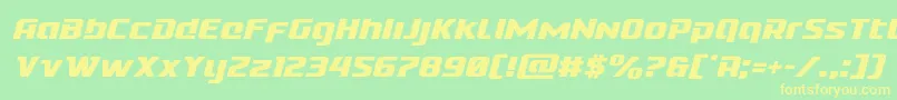 Cobaltalienital Font – Yellow Fonts on Green Background