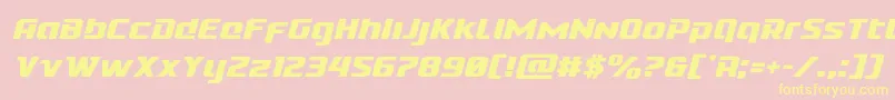 Cobaltalienital Font – Yellow Fonts on Pink Background