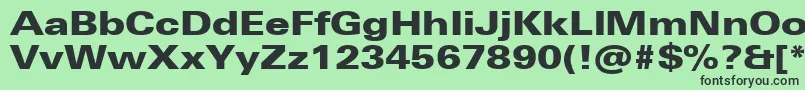 UniversNextProBlackExtended Font – Black Fonts on Green Background