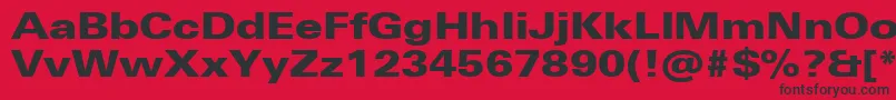 UniversNextProBlackExtended Font – Black Fonts on Red Background