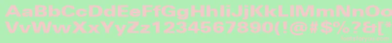 UniversNextProBlackExtended Font – Pink Fonts on Green Background