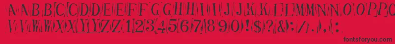 Tickci Font – Black Fonts on Red Background