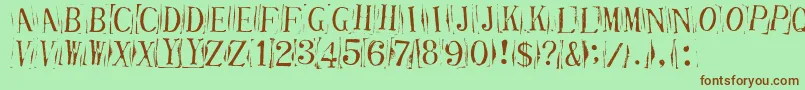 Tickci Font – Brown Fonts on Green Background