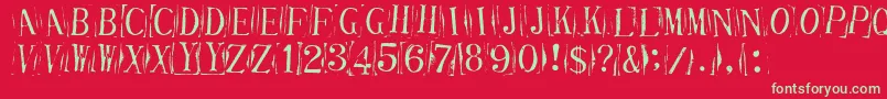 Tickci Font – Green Fonts on Red Background