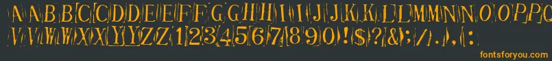 Tickci Font – Orange Fonts on Black Background