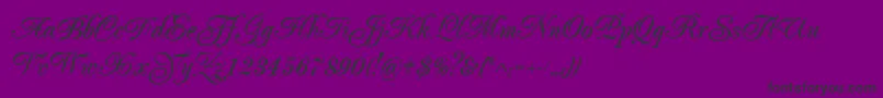 Popularscript Font – Black Fonts on Purple Background