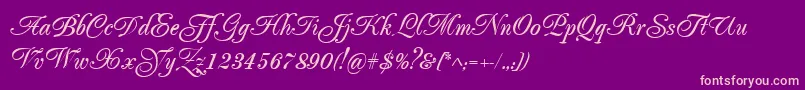 Więcej informacji o czcionce Popularscript Czcionka Popularscript – różowe czcionki na fioletowym tle