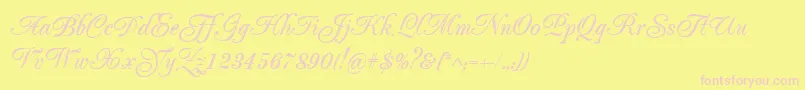 More about Popularscript Font Popularscript Font – Pink Fonts on Yellow Background
