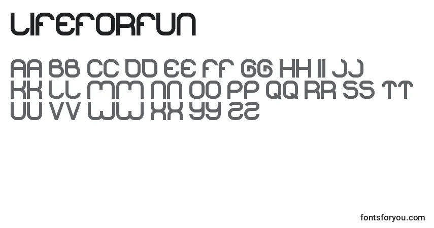 Czcionka Lifeforfun – alfabet, cyfry, specjalne znaki