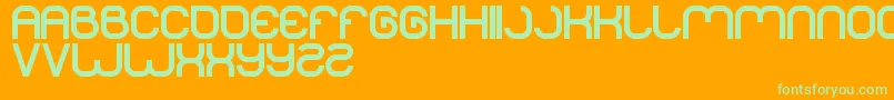 Lifeforfun-Schriftart – Grüne Schriften auf orangefarbenem Hintergrund