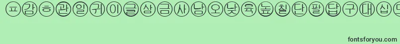 En savoir plus sur la police Bullets5koreanRegular Police Bullets5koreanRegular – polices noires sur fond vert