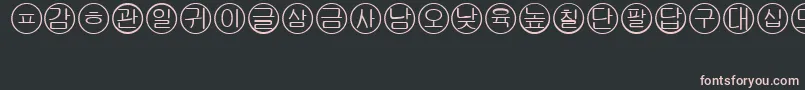 Bullets5koreanRegular Font – Pink Fonts on Black Background