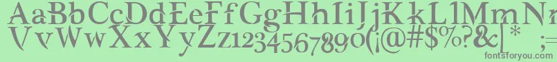 Akbaal Font – Gray Fonts on Green Background