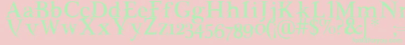 Akbaal Font – Green Fonts on Pink Background