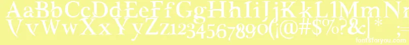 Akbaal Font – White Fonts on Yellow Background