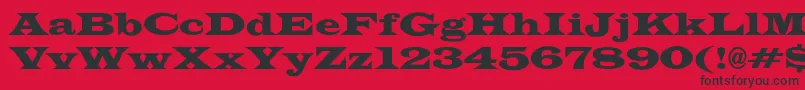 JameswidecndNo Font – Black Fonts on Red Background