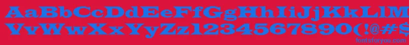 JameswidecndNo Font – Blue Fonts on Red Background