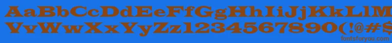 JameswidecndNo Font – Brown Fonts on Blue Background