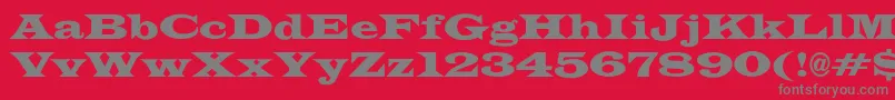 fuente JameswidecndNo – Fuentes Grises Sobre Fondo Rojo