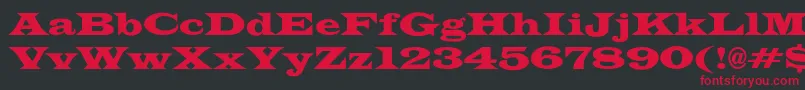 JameswidecndNo-Schriftart – Rote Schriften auf schwarzem Hintergrund