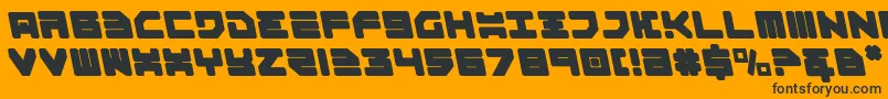 Omega3Leftalic Font – Black Fonts on Orange Background