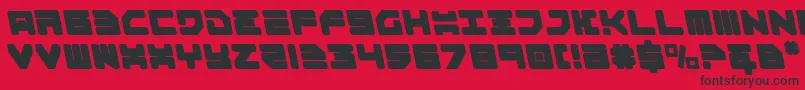 Omega3Leftalic Font – Black Fonts on Red Background