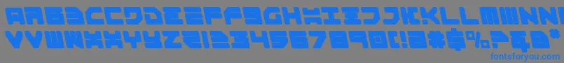 Omega3Leftalic Font – Blue Fonts on Gray Background