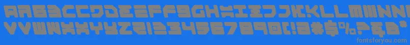 Omega3Leftalic Font – Gray Fonts on Blue Background